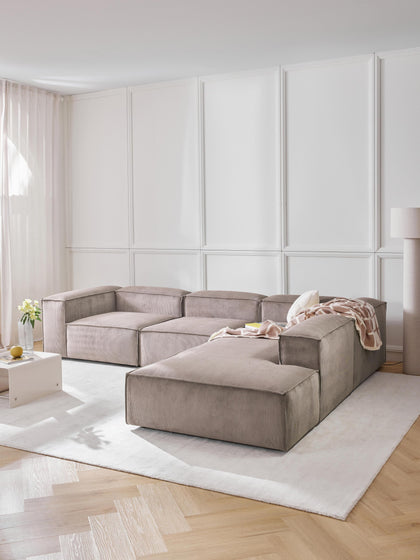 Westwing Collection Modulares XL-Ecksofa Lennon aus Cord Neueste Stile