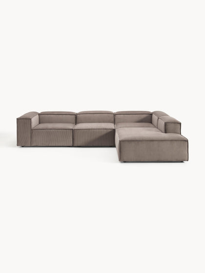 Westwing Collection Modulares XL-Ecksofa Lennon aus Cord Neueste Stile