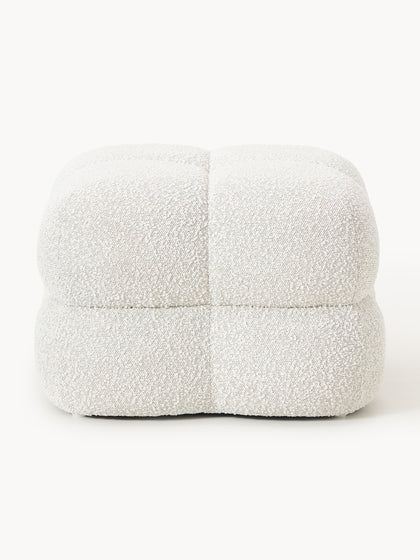 Westwing Collection Bouclé-Polsterhocker Ellie Bis zu 50% Rabatt