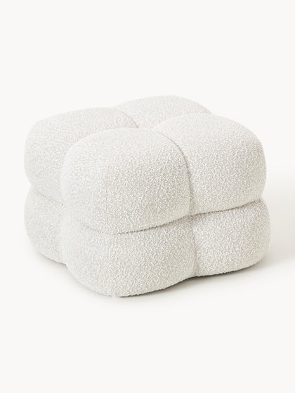 Westwing Collection Bouclé-Polsterhocker Ellie Bis zu 50% Rabatt