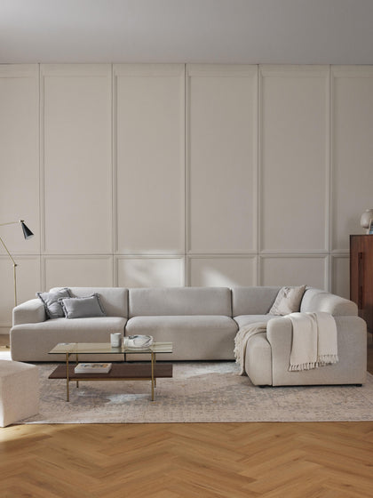 Westwing Collection Großes Ecksofa Melva (4-Sitzer) Fabrikladen