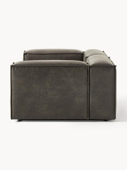 Westwing Collection Modulares Sofa Lennon (3-Sitzer) aus recyceltem Leder Im Verkauf