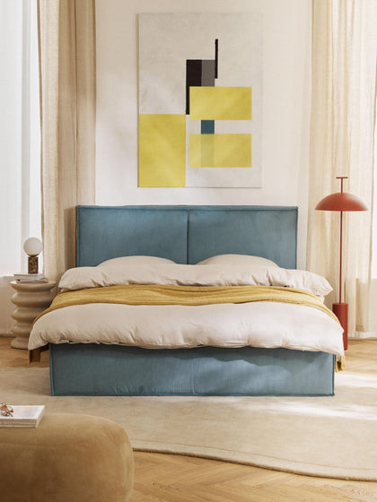 Westwing Collection Cord-Polsterbett Dream mit Stauraum 50% Rabatt für begrenzte Zeit