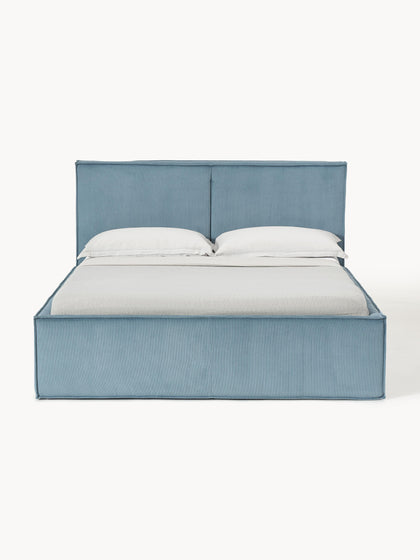 Westwing Collection Cord-Polsterbett Dream mit Stauraum 50% Rabatt für begrenzte Zeit