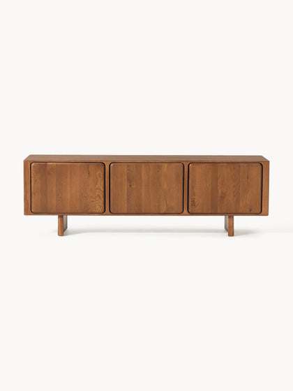 Westwing Collection TV-Lowboard Chandler aus Eichenholz Meist gekauft