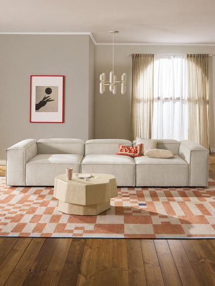 Westwing Collection Modulares Sofa Lennon (4-Sitzer) aus Cord Großer Ausverkauf
