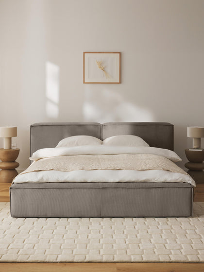 Westwing Collection Polsterbett Lennon aus Cord mit Stauraum Exklusivangebot