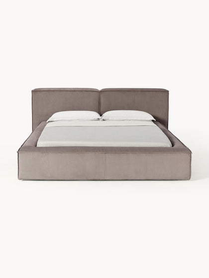 Westwing Collection Polsterbett Lennon aus Cord mit Stauraum Exklusivangebot