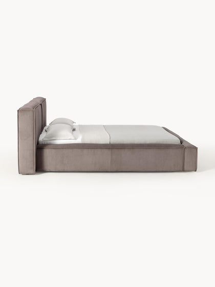 Westwing Collection Polsterbett Lennon aus Cord mit Stauraum Exklusivangebot