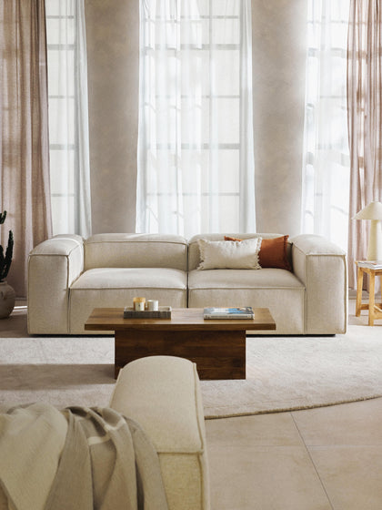 Westwing Collection Modulares Sofa Lennon (3-Sitzer) aus Leinen-Mix Wochenangebot
