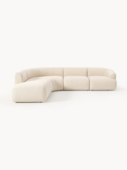 Westwing Collection Modulares Bouclé-Ecksofa Sofia (4-Sitzer) Bis zu 55% Rabatt