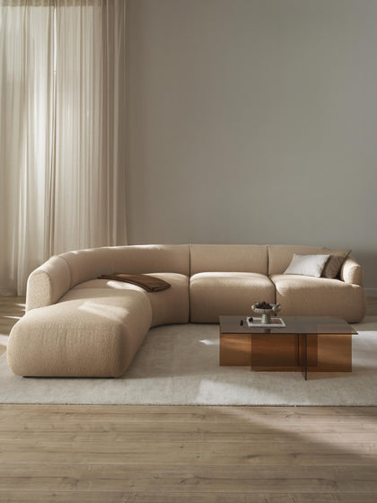Westwing Collection Modulares Bouclé-Ecksofa Sofia (4-Sitzer) Bis zu 55% Rabatt