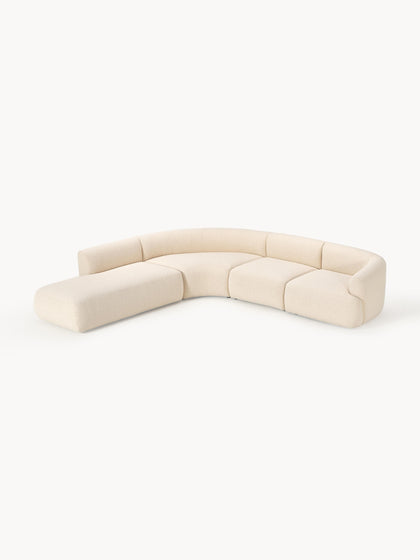 Westwing Collection Modulares Bouclé-Ecksofa Sofia (4-Sitzer) Bis zu 55% Rabatt