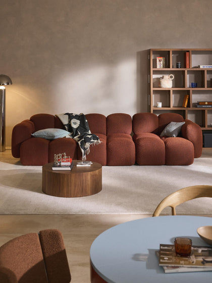 Westwing Collection Modulares Sofa Tayla (4-Sitzer) aus Bouclé 50% Rabatt mit kostenlosem Versand