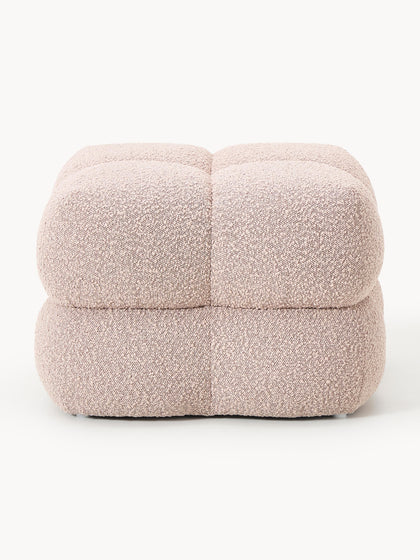 Westwing Collection Bouclé-Polsterhocker Ellie Clearance-Verkauf