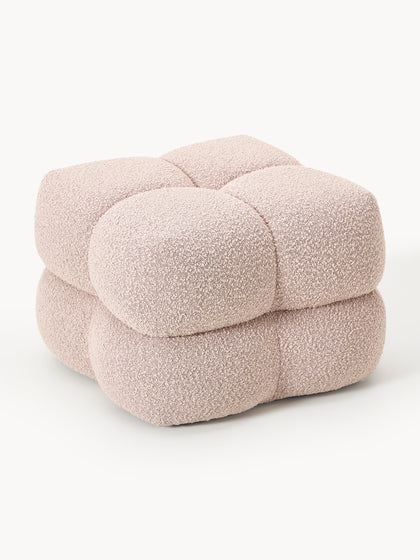 Westwing Collection Bouclé-Polsterhocker Ellie Clearance-Verkauf