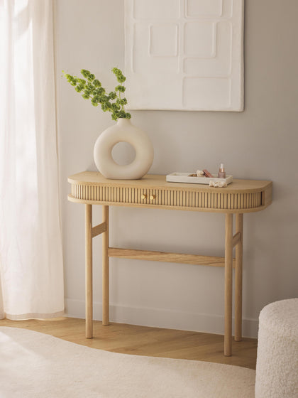 Westwing Collection Konsole Calary mit geriffelter Front Im Verkauf