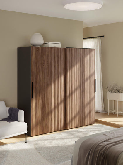Westwing Collection Modularer Schwebetürenschrank Simone 200 cm Breite mehrere Varianten zollfrei