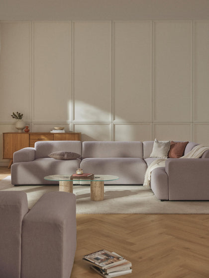 Westwing Collection Großes Ecksofa Melva (4-Sitzer) 50% Rabatt für begrenzte Zeit