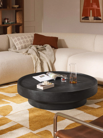 Westwing Collection Runder XL Couchtisch Benno aus Mangoholz Rabatte dieses Monats