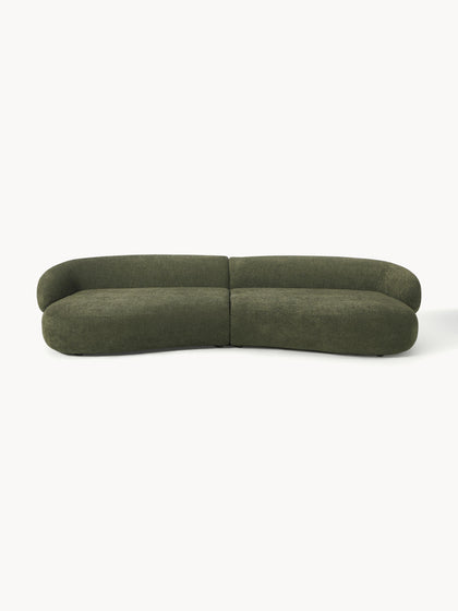 Westwing Collection Sofa Alba (4-Sitzer) aus Teddy-Bouclé Verkauf