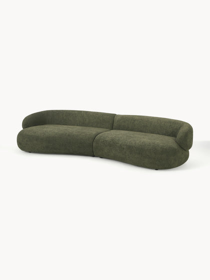 Westwing Collection Sofa Alba (4-Sitzer) aus Teddy-Bouclé Verkauf