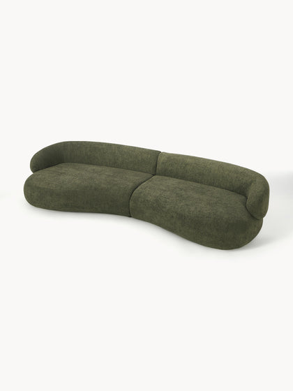 Westwing Collection Sofa Alba (4-Sitzer) aus Teddy-Bouclé Verkauf