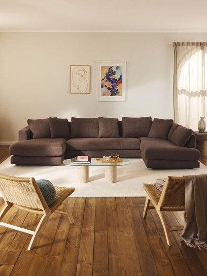 Westwing Collection Bouclé-Wohnlandschaft Tribeca Schlussverkauf