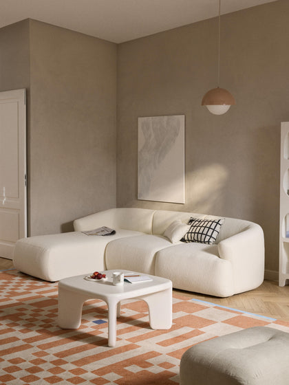 Westwing Collection Modulares Bouclé-Ecksofa Sofia (3-Sitzer) Exklusivangebot