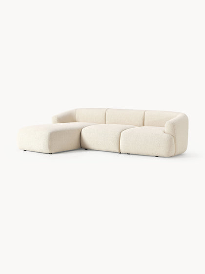 Westwing Collection Modulares Bouclé-Ecksofa Sofia (3-Sitzer) Exklusivangebot