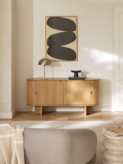 Westwing Collection Holz-Sideboard Zumi mit abgerundeten Ecken Weihnachtsangebot
