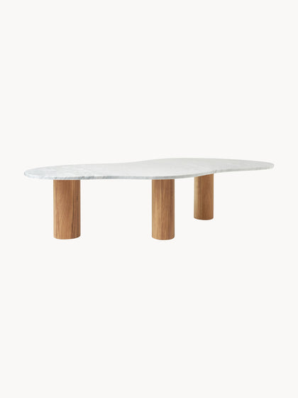 Westwing Collection Marmor-Couchtisch Naruto in organischer Form Lagerräumung