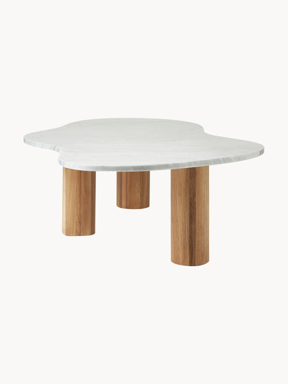 Westwing Collection Marmor-Couchtisch Naruto in organischer Form Lagerräumung