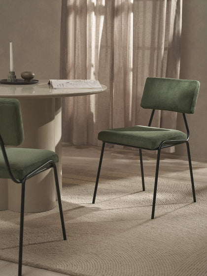 Westwing Collection Cord-Polsterstühle Mats 2 Stück Sonderangebote