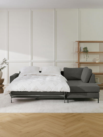 Westwing Collection Schlafsofa Luna (3-Sitzer) mit Matratze Letzte 2 Tage