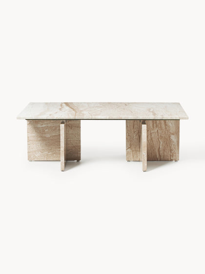 Westwing Collection Couchtisch Marisa aus Travertin Bis zu 50% Rabatt