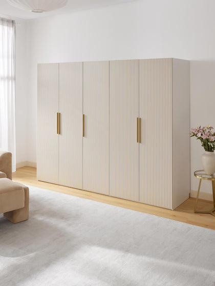Westwing Collection Modularer Drehtürenschrank Simone 250 cm Breite mehrere Varianten Bis zu 60% Rabatt
