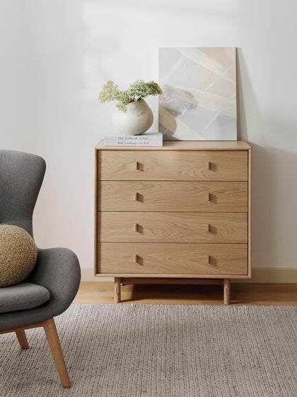 Westwing Collection Kommode Diana aus Eichenholz Bis zu 65% Rabatt