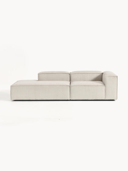 Westwing Collection Modulare Ottomane Lennon aus Cord Nur noch ein Tag übrig