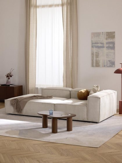 Westwing Collection Modulare Ottomane Lennon aus Cord Nur noch ein Tag übrig
