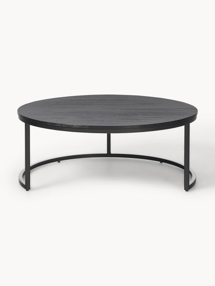 Westwing Collection Runde Couchtische Andrew aus Mangoholz 2er-Set Riesige Rabatte