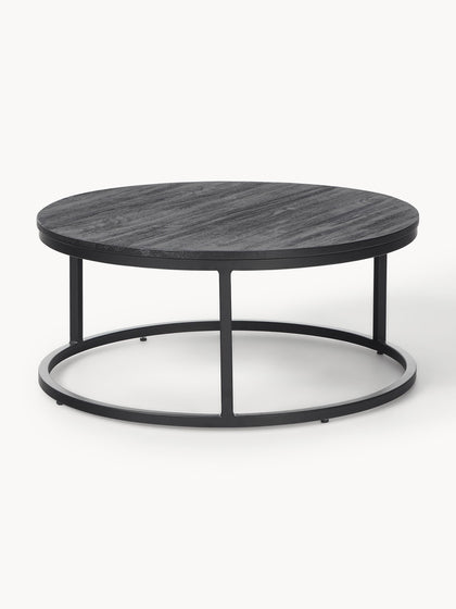 Westwing Collection Runde Couchtische Andrew aus Mangoholz 2er-Set Riesige Rabatte