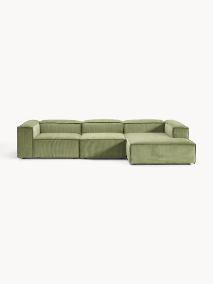 Westwing Collection Modulares Ecksofa Lennon aus Cord