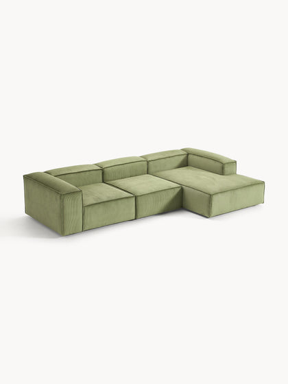 Westwing Collection Modulares Ecksofa Lennon aus Cord zollfrei