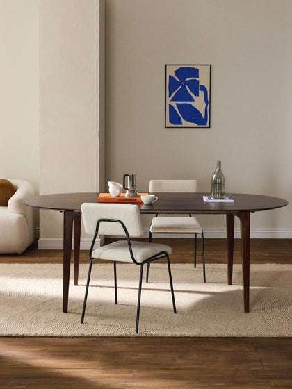Westwing Collection Ovaler Esstisch Archie aus Mangoholz 200 x 100 cm 2025