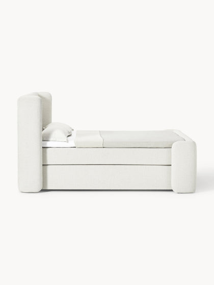 Westwing Collection Bouclé-Boxspringbett Perla Outlet