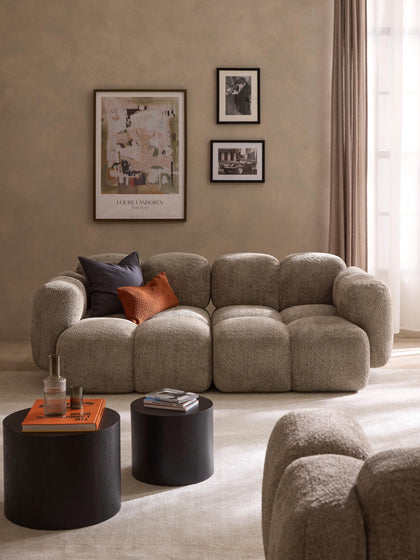 Westwing Collection Modulares Sofa Tayla (3-Sitzer) aus Teddy-Bouclé Günstiger Verkauf