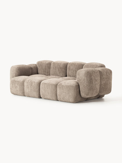 Westwing Collection Modulares Sofa Tayla (3-Sitzer) aus Teddy-Bouclé Günstiger Verkauf