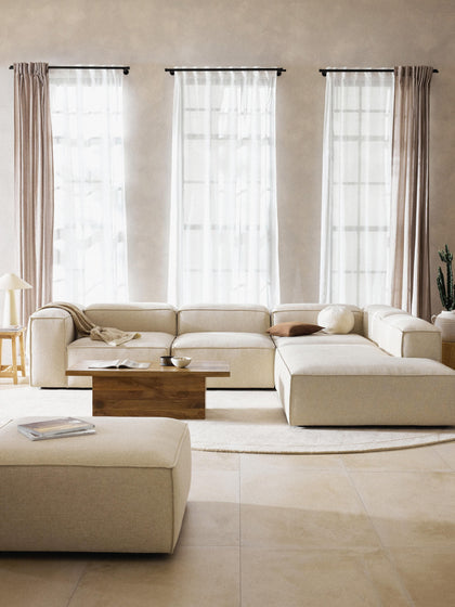 Westwing Collection Modulares XL-Ecksofa Lennon aus Leinen-Mix Rabatt
