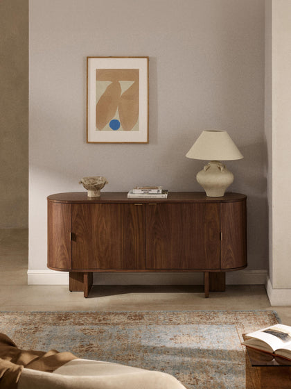 Westwing Collection Holz-Sideboard Zumi mit abgerundeten Ecken Günstig kaufen